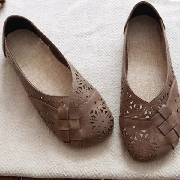 Mori Retro Literary Summer Sandals Hollowed Out Soft Shoes - Image 8