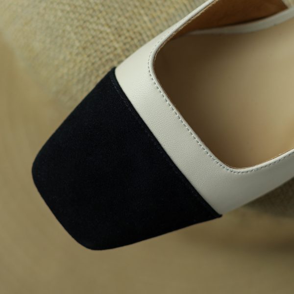 Leather Slingback Heels for Women Strap Closed Toe - Image 8