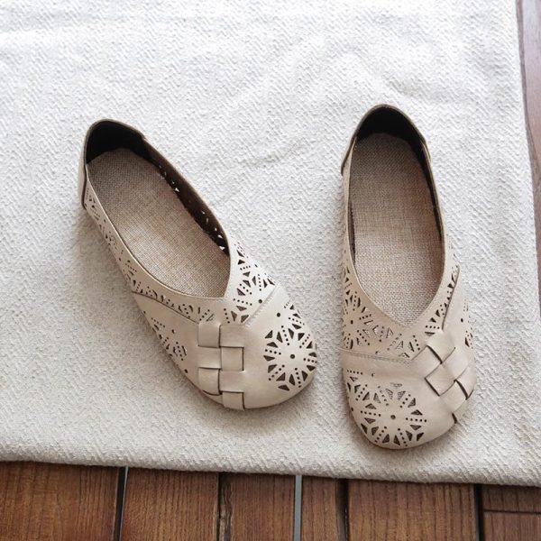 Mori Retro Literary Summer Sandals Hollowed Out Soft Shoes - Image 3