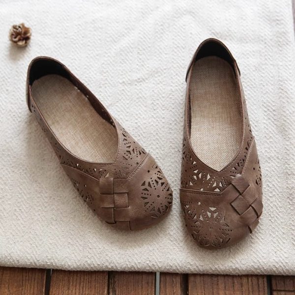 Mori Retro Literary Summer Sandals Hollowed Out Soft Shoes - Image 4